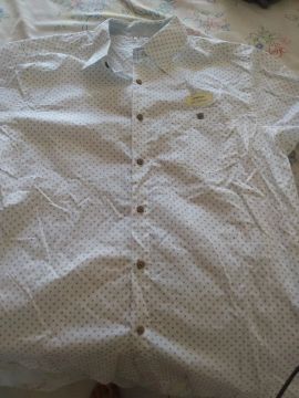 Camisa Social Branca com Estampa