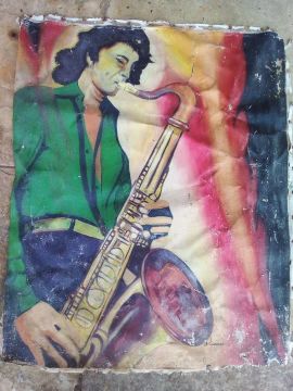 Tela Música Jazz Saxofoone