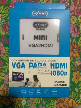 Adaptador Conversor Vga2hdmi Vga Para Hdmi 1080p