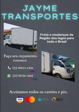 Fretes e mudanças para todo Brasil 