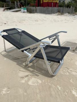 Cadeiras de praia em alumínio retangular reforçadas