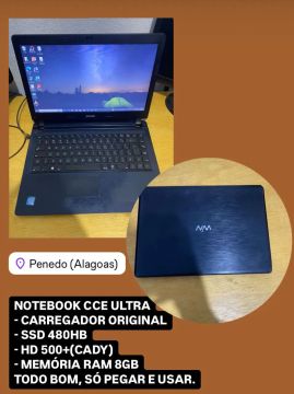 Notebook CCE Ultra - Carregador Original - Penedo (AL)
