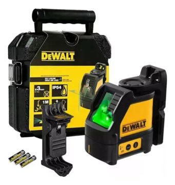 Nível A Laser Dewalt Linhas Verdes Modelo Dw088cg Até 30m Com 3 Pilhas Aa