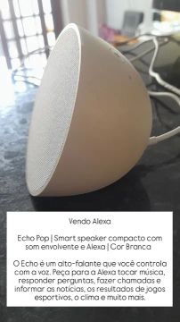 Alexa Echo Pop/Alexa  Smart Speaker Compacto Branca