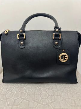 Bolsa de mão preta de couro -  Excelente estado!
