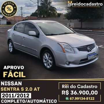 Sentra S 2.0 2011/2012 - Automático - R$ 36.900,00- Ent 5.000.00 +48X - Aprovo Fácil