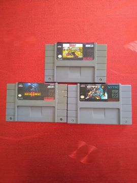 Lote de 3 jogos Super Nintendo