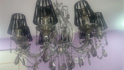 Lustre de Cristal com 5 Lâmpadas