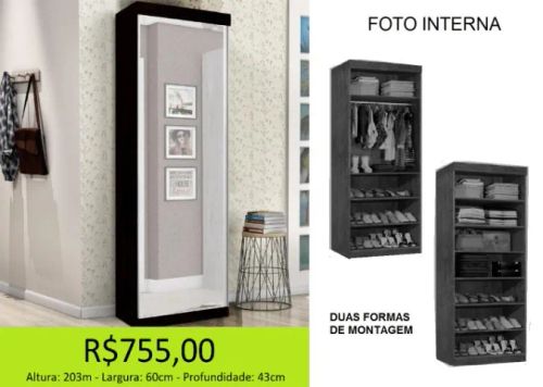 Armario com espelho 