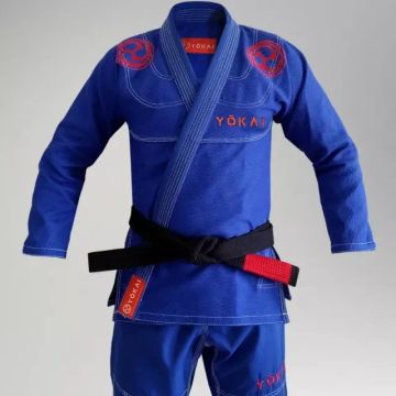 Kimono  Jiu-jitsu Yokai Premium Edition Azul ( USADO ) + Faixa branca haganah
