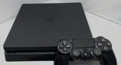 Playstation 4 Slim 1 com Controle, 2 Jogos GTA5 e Call of Duty 