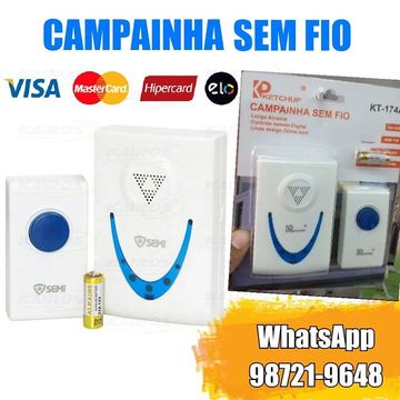 Campainha sem fio longo alcance para sua casa entrega grátis 