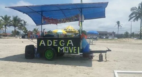 Carrinho de venda móvel para praia