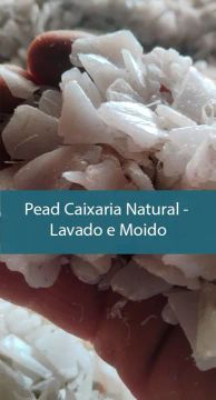 Pead Caixaria Natural - Moído e Lavado