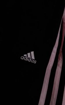 Bermuda Adidas Preta com Listras Rosa