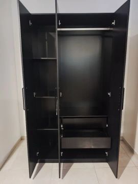 GUARDA-ROUPA 3 PORTAS 2 GAVETAS + CABIDEIRO TOK STOK