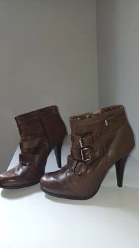 Botas retrô courino Marrom Tabaco