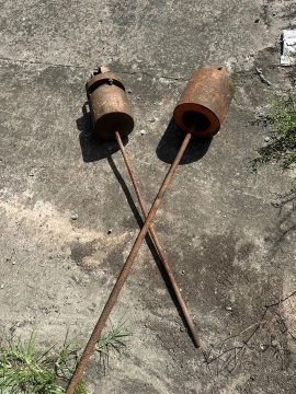 Peso e sarilho para sondagem a percussão 