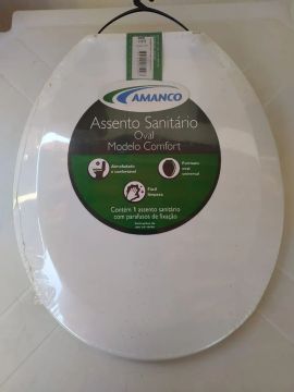 Assento Sanitário Oval Modelo Comfort almofadado, universal - Amanco