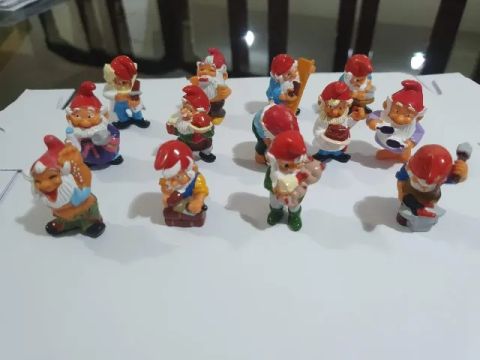 Coleção Completa Anões/Gnomos Kinder Ovo - Anos 1990 - Antiguidade (13 Itens)