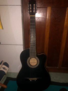 Violão Austin Dark Blues Burts + Capa