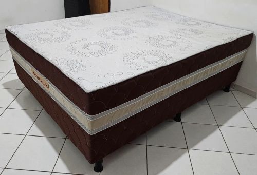 Cama Box Casal com Colchão - Novo