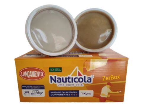 Cola Massa Epóxi Para Calafetagem De Madeira Kit A+B 1kg Nauticola