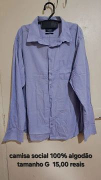 Blusa social masculina e blusa 