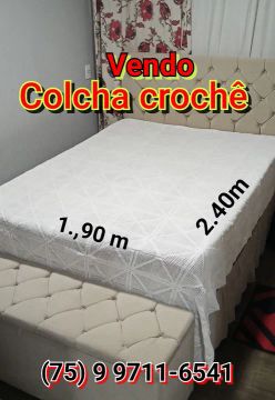 Colcha de crochê 1,90m x 2,40m