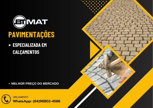 Pavimentação calçamento em paralelepípedo 
