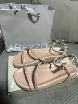 Sandália papete Arezzo sandália nude