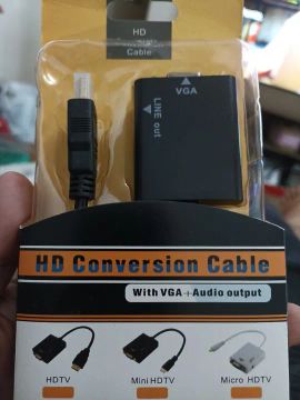 Cabo Conversor HD para VGA com Saída de Áudio