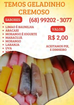 Geladinho Cremoso - Sabores Variados