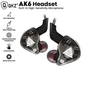 Fone Qkz Ak6 Original Profissional C/microfone Retorno Palco