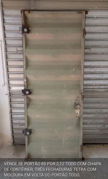 Portão de Contêiner 85x2,12m com 3 Fechaduras