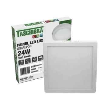 PAINEL LED QUAD SOBR TASCHIBRA 24W BIV 6500K