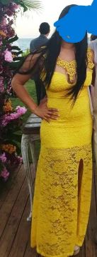 Vestido amarelo para festa