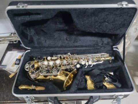 Sax Soprano Curvo Sib Novo