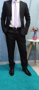 Terno preto masculino impecável ALUGUEL 