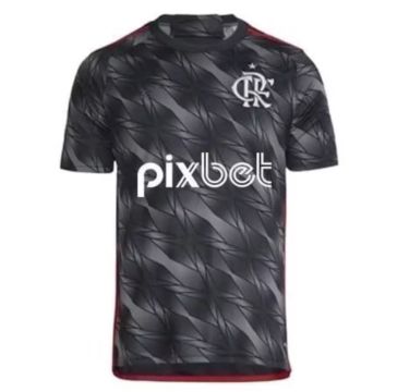 Camiseta Flamengo - Pixbet - Manga Curta - Cinza