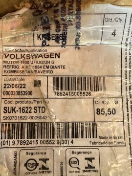 Motor Volkswagem 1600 UF/UG/UH G 1984