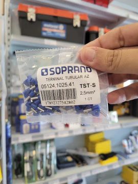 TERMINAL TUBULAR 2,5MM2 AZ TST-S PT/100UN SOPRANO