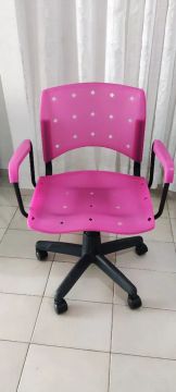 Cadeira Secretária Giratória Rosa 