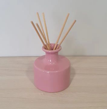 Difusor de Ambiente em Cerâmica Rosa (varetas inclusas)