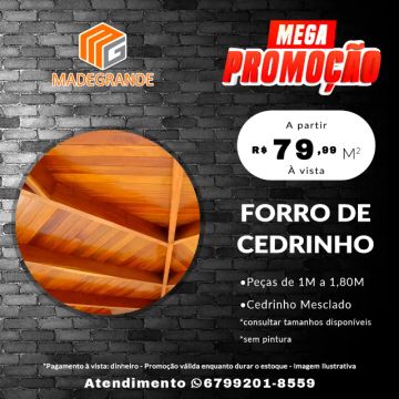 Forro de Madeira Cedrinho 