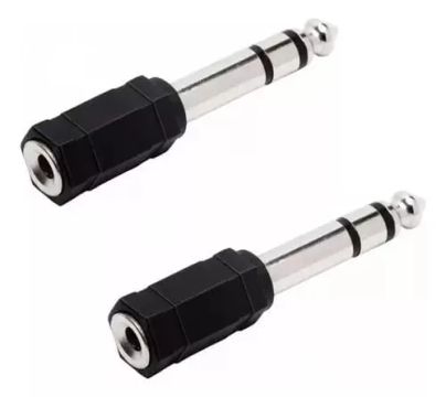 Adaptador P2 Fêmea x P10 Macho Stereo