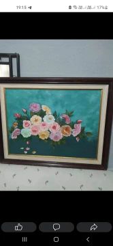 Quadro com pintura de flores