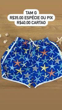 Shorts de Praia femininp Estampado p M g