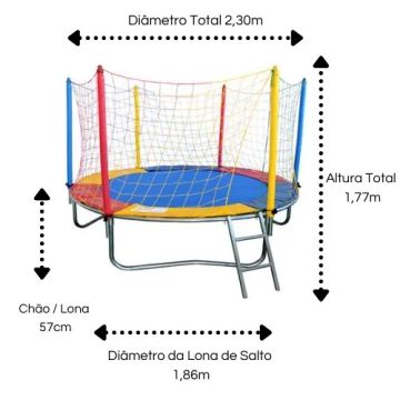 Cama Elástica Pula-Pula 2,30
