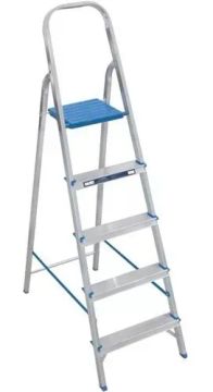 Escada de Aluminio 5 Degraus - 1 Ano de Garantia - 120 Kg de resistência